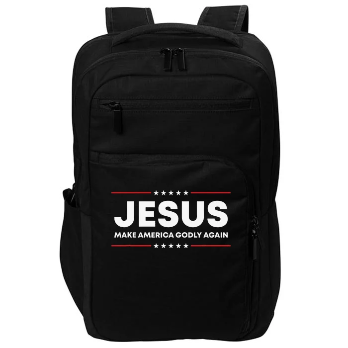 Jesus Make America Godly Again Patriotic Christian Faith USA Impact Tech Backpack