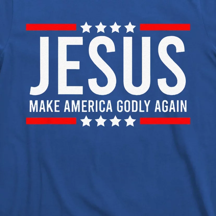 Jesus Make America Godly Again Patriotic Christian T-Shirt