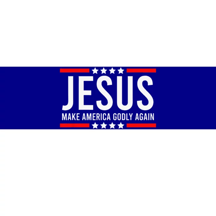 Jesus Make America Godly Again Patriotic Christian Bumper Sticker