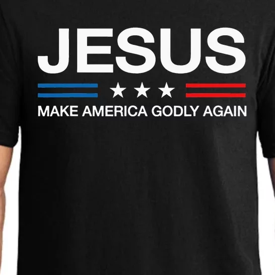 Jesus Make America Godly Again Christian Patriot Pajama Set