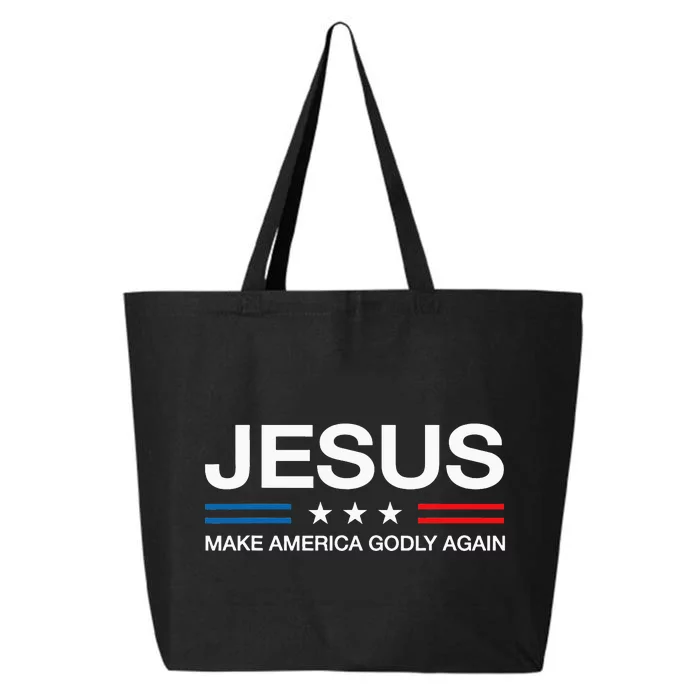 Jesus Make America Godly Again Christian Patriot 25L Jumbo Tote