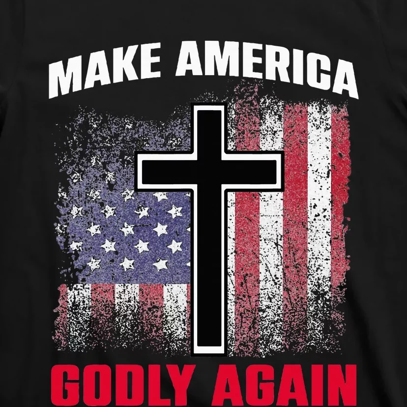 Jesus Make America Godly Again American Patriot Christian T-Shirt