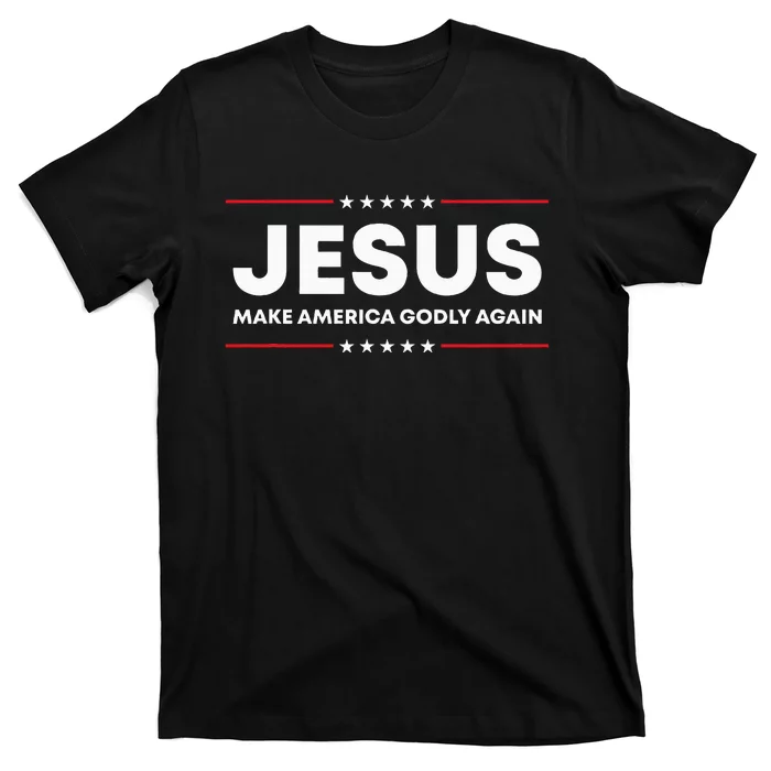 Jesus Make America Godly Again Patriotic T-Shirt