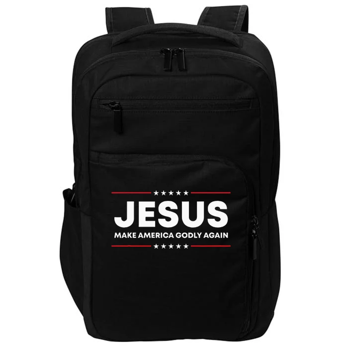 Jesus Make America Godly Again Patriotic Impact Tech Backpack