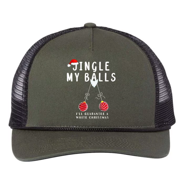 Jingle My Balls White Christmas Retro Rope Trucker Hat Cap