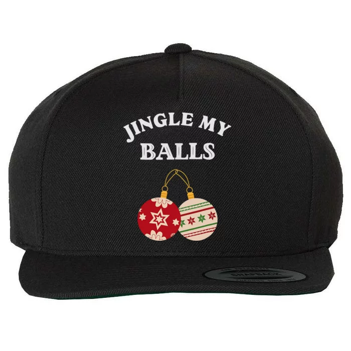 Jingle My Balls Shake My Presents Fun Couples Christmas Wool Snapback Cap