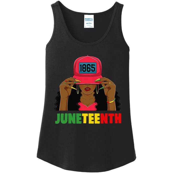 Juneteenth Melanin Black  Natural Hair Afro Ladies Essential Tank