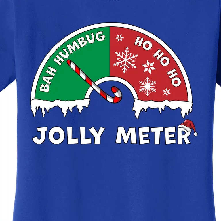 Jolly Meter Bah Humbug To Ho Ho Ho Anti Christmas Funny Gift Women's T-Shirt