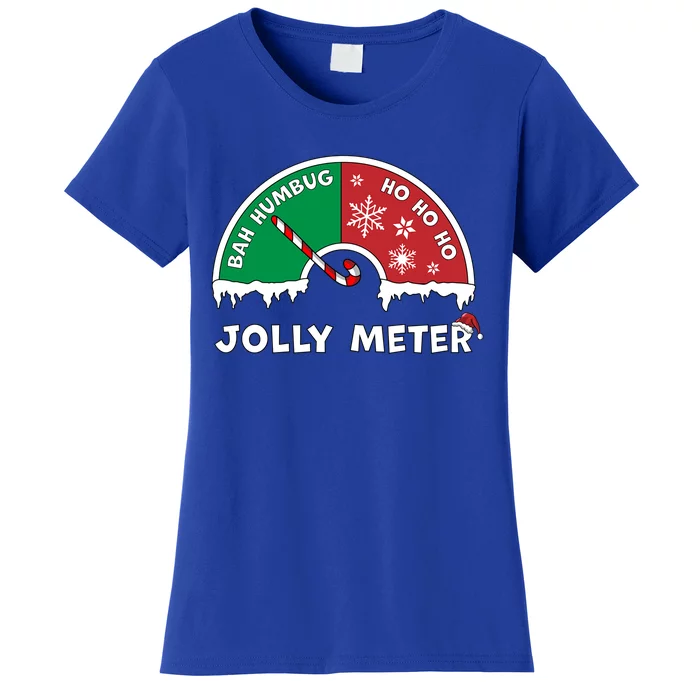 Jolly Meter Bah Humbug To Ho Ho Ho Anti Christmas Funny Gift Women's T-Shirt