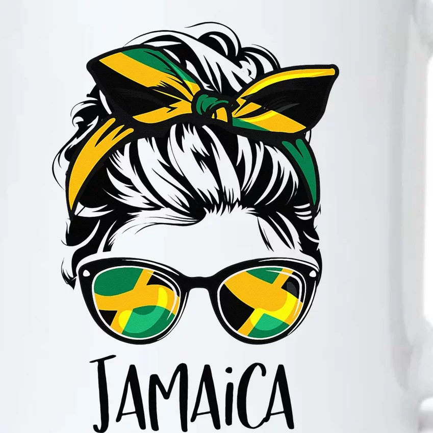 Jamaica  Messy Bun Jamaican Flag Jamaican Black Color Changing Mug