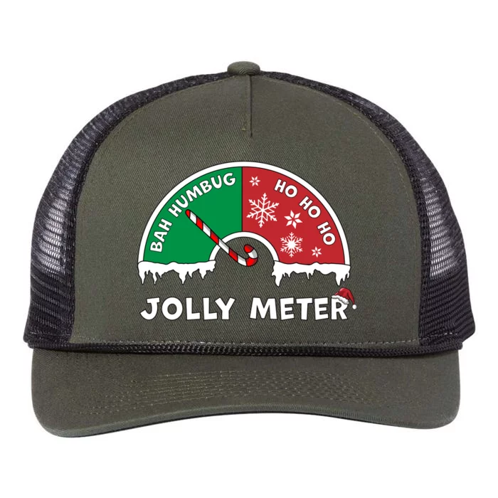 Jolly Meter Bah Humbug To Ho Ho Ho Anti Christmas Funny Classic Retro Rope Trucker Hat Cap