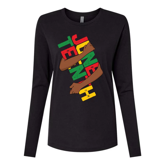 Juneteenth Melanin Blm Black Freedom Day African American Funny Gift Womens Cotton Relaxed Long Sleeve T-Shirt