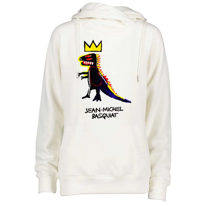 Jean Michel Basquiat Artwork Womens Funnel Neck Pullover Hood