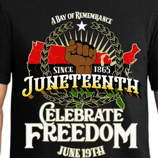 Juneteenth  Messy Bun Juneteenth Celebrate 1865 Pajama Set