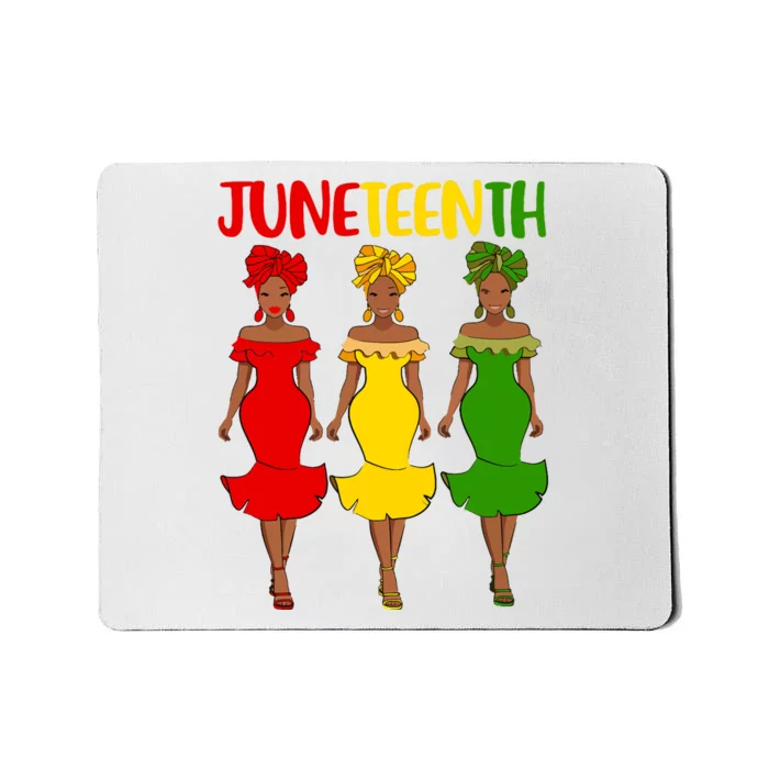 Juneteenth Melanin Black Women Mousepad