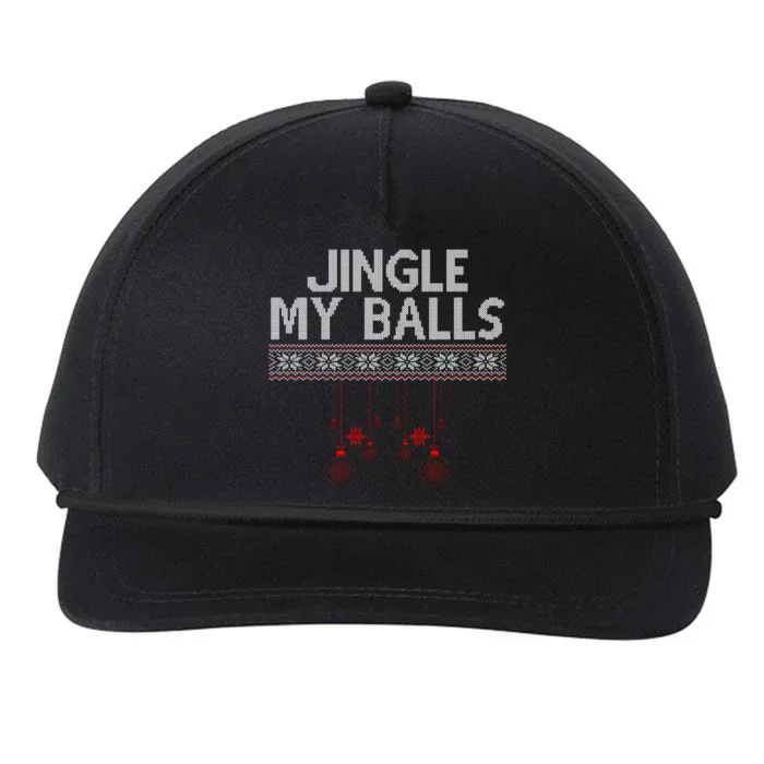 Jingle My Balls Funny Ugly Christmas Snapback Five-Panel Rope Hat