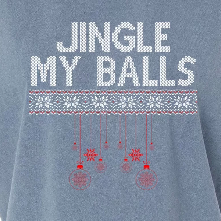 Jingle My Balls Funny Ugly Christmas Garment-Dyed Women's Muscle Tee