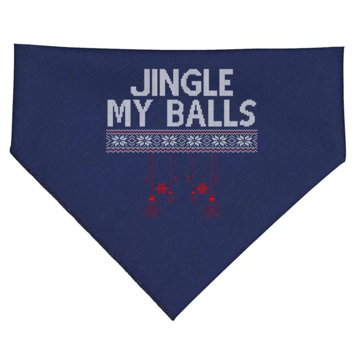 Jingle My Balls Funny Ugly Christmas USA-Made Doggie Bandana