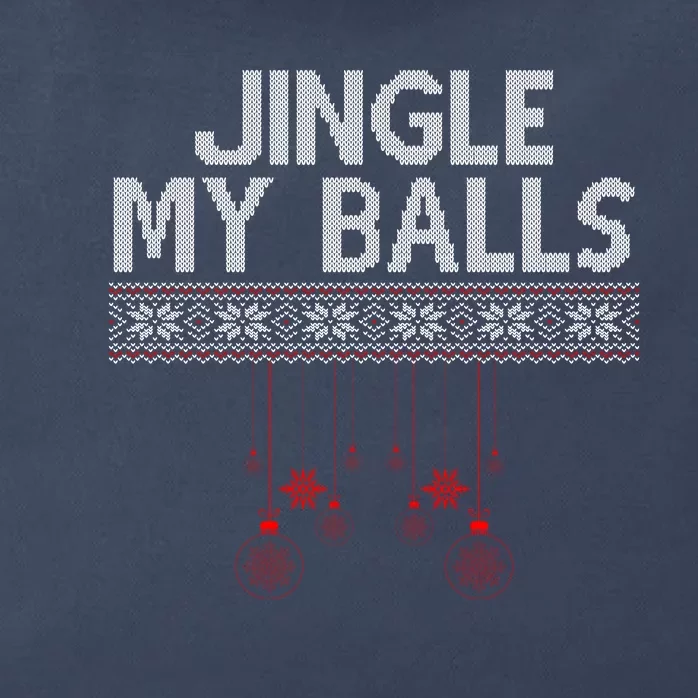 Jingle My Balls Funny Ugly Christmas Zip Tote Bag