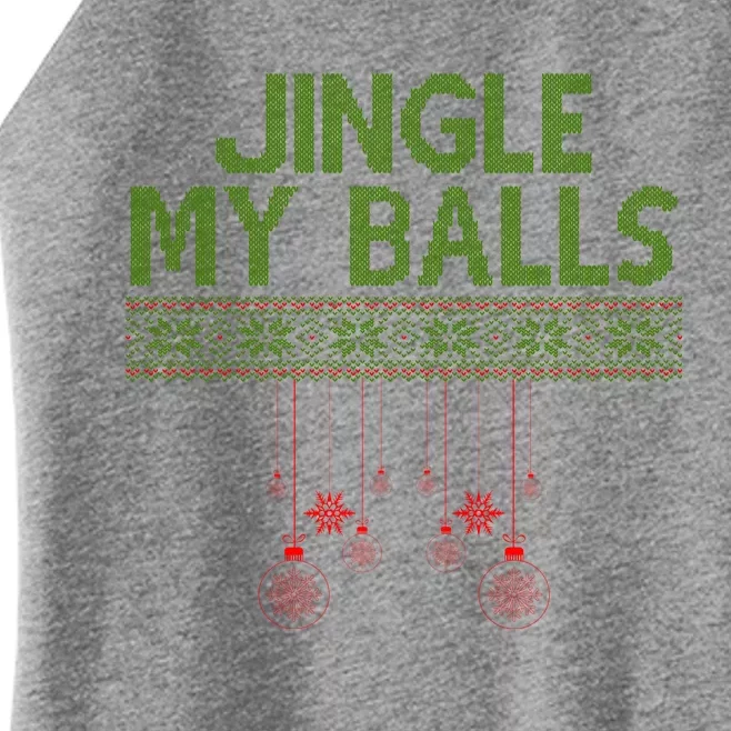 Jingle My Balls Funny Ugly Christmas Women’s Perfect Tri Rocker Tank