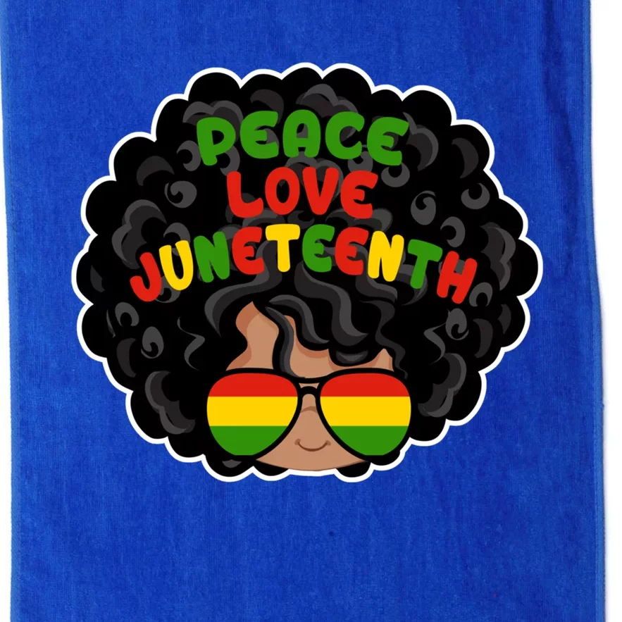 Juneteenth Melanin Black Magic Natural Hair Peace Love Cool Gift Platinum Collection Golf Towel