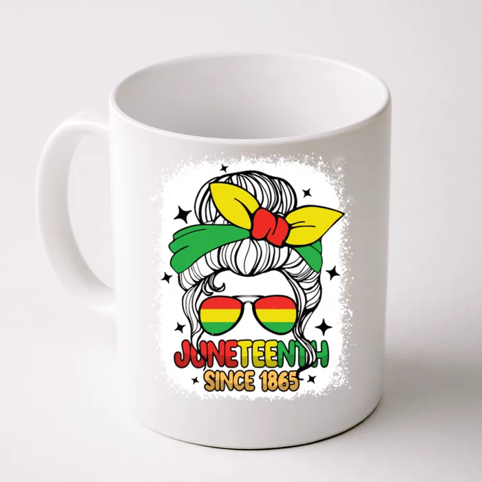 Juneteenth Melanin Black Natural Hair Afro Freedom Day Gift Front & Back Coffee Mug