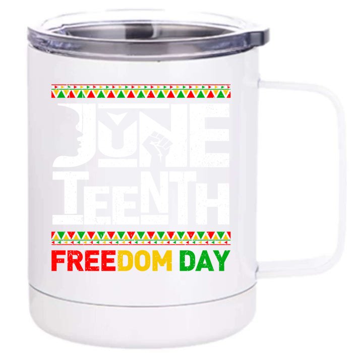 Juneteenth Melanin Black History Month Freedom Day African Gift Front & Back 12oz Stainless Steel Tumbler Cup