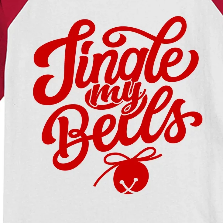 Jingle My Bells Funny Christmas Holiday Kids Colorblock Raglan Jersey