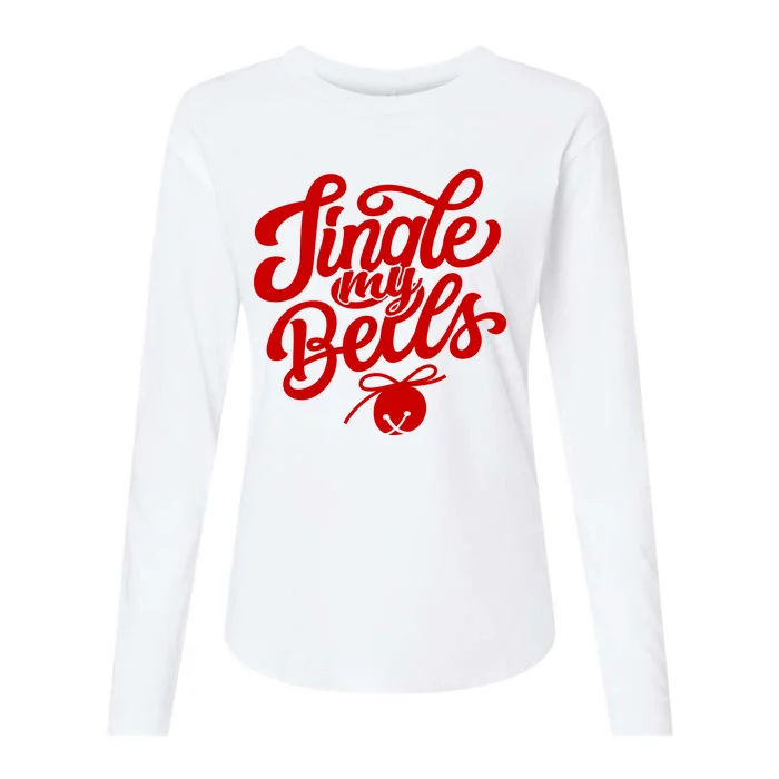 Jingle My Bells Funny Christmas Holiday Womens Cotton Relaxed Long Sleeve T-Shirt