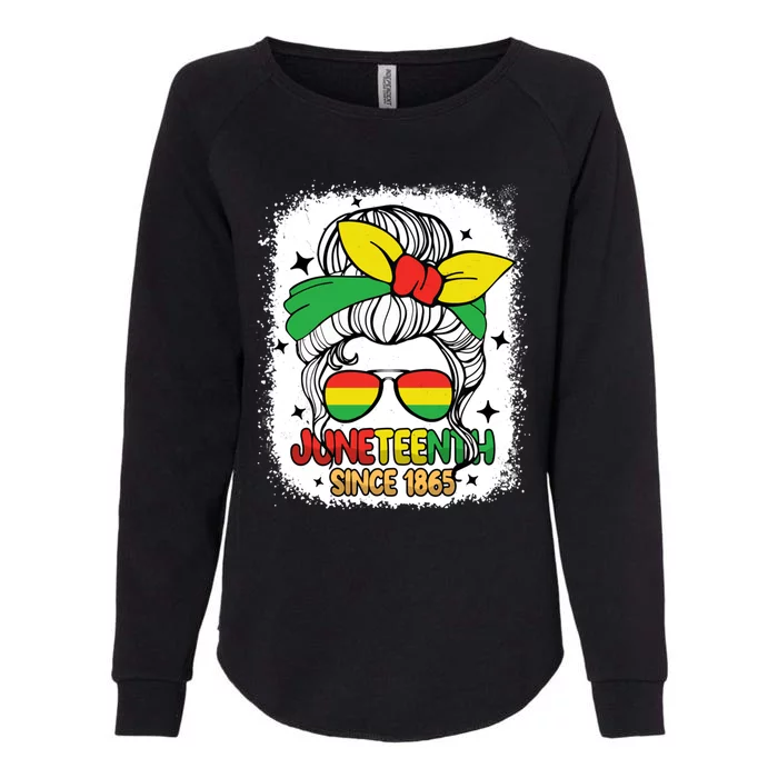 Juneteenth Melanin Black Natural Hair Afro Freedom Day Gift Womens California Wash Sweatshirt