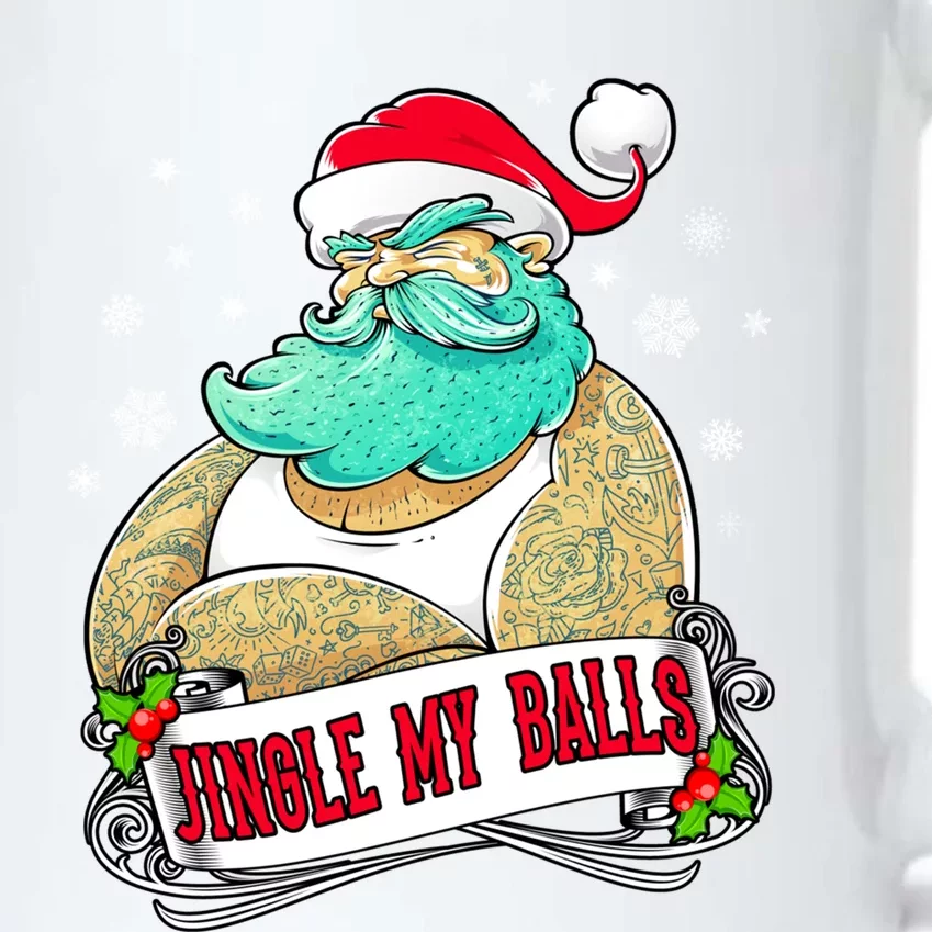 Jingle My Balls Tattooed Santa Xmas Party Adult Gift Idea Cute Gift Black Color Changing Mug