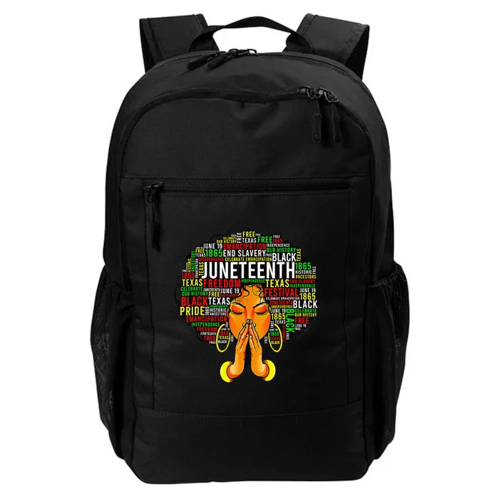 Juneteenth Melanin Black Wo Natural Hair Afro Daily Commute Backpack