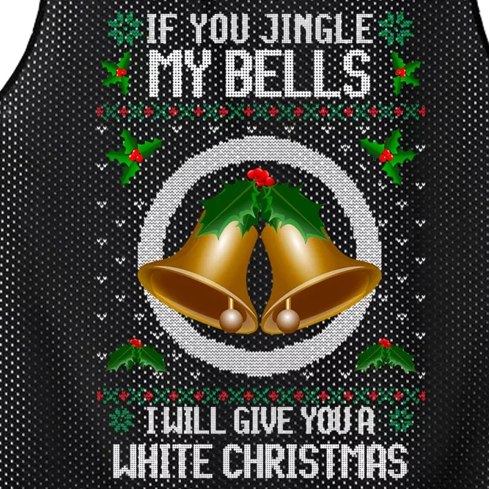 Jingle My Bells I Will Give You A White Christmas Xmas Mesh Reversible Basketball Jersey Tank