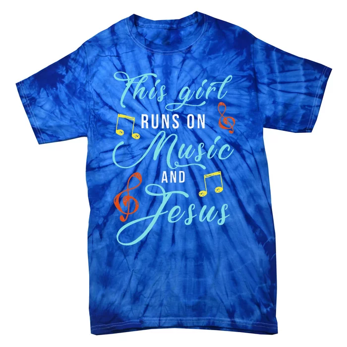 Jesus & Music Christian Musical Theme Girl Design Tie-Dye T-Shirt