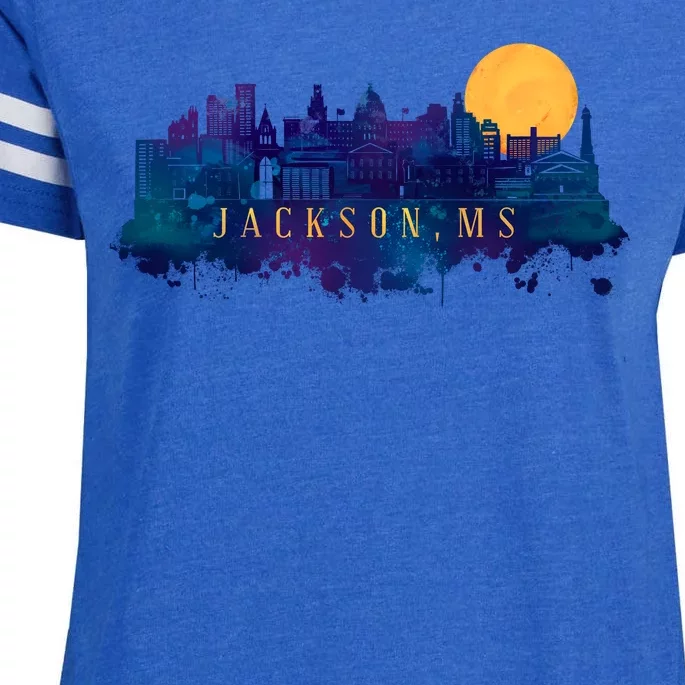 Jackson Mississippi City Enza Ladies Jersey Football T-Shirt