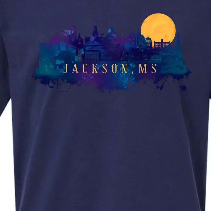 Jackson Mississippi City Sueded Cloud Jersey T-Shirt