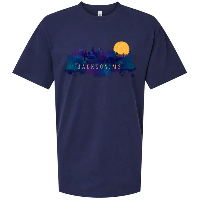 Jackson Mississippi City Sueded Cloud Jersey T-Shirt