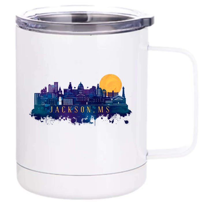 Jackson Mississippi City Front & Back 12oz Stainless Steel Tumbler Cup