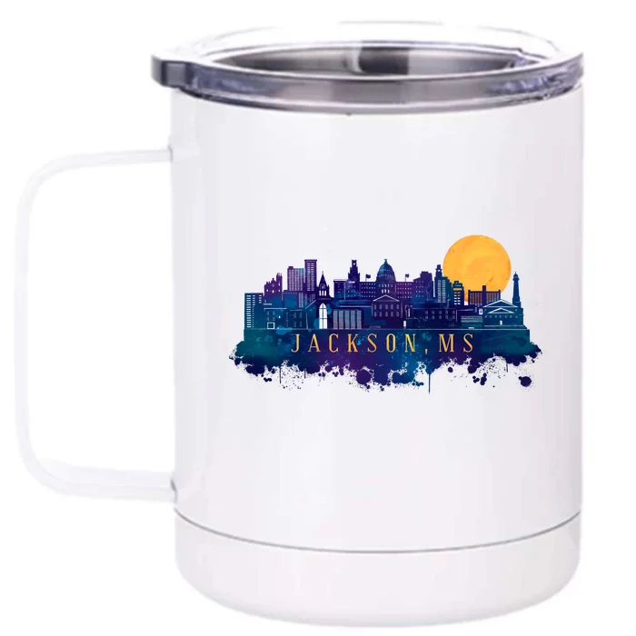 Jackson Mississippi City Front & Back 12oz Stainless Steel Tumbler Cup