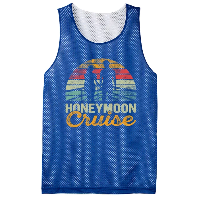 Just Married Couples Matching Honeymoon Cruise Gift Mesh Reversible Basketball Jersey Tank