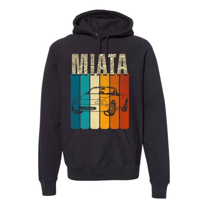 Japanese Miata Car Retro Sports Car Legend 90s Premium Hoodie