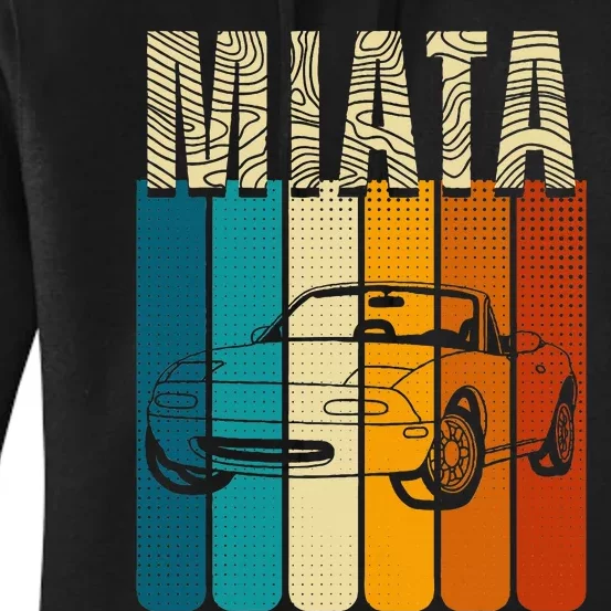 Japanese Miata Car Retro Sports Car Legend 90s Women's Pullover Hoodie