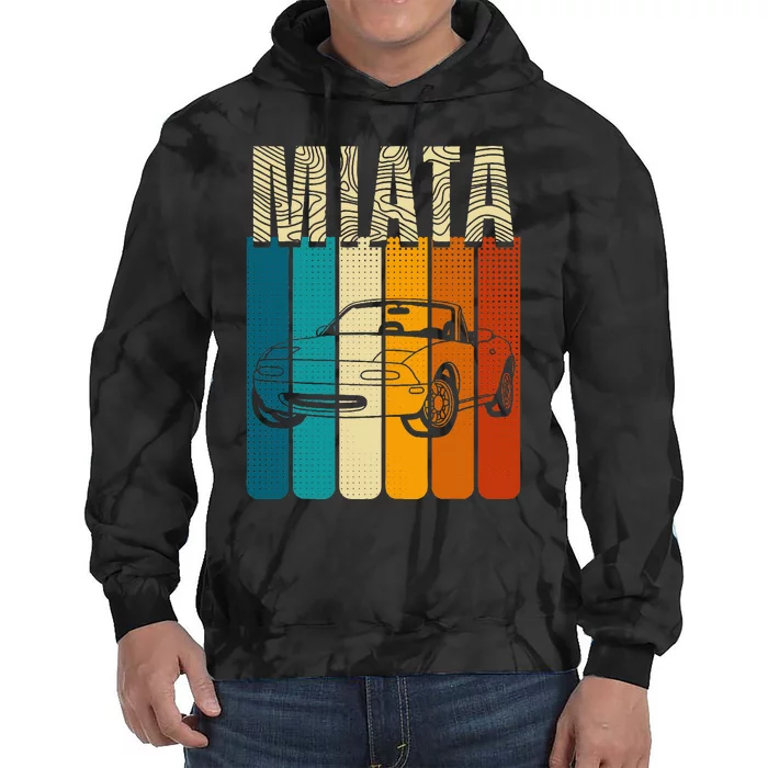 Japanese Miata Car Retro Sports Car Legend 90s Tie Dye Hoodie