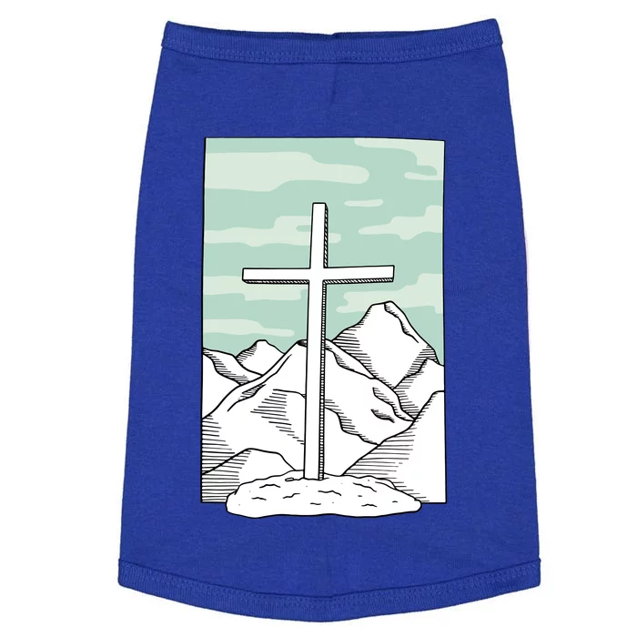 Jesus Mountain Cross Doggie Tank