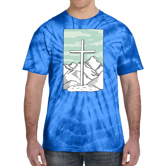 Jesus Mountain Cross Tie-Dye T-Shirt