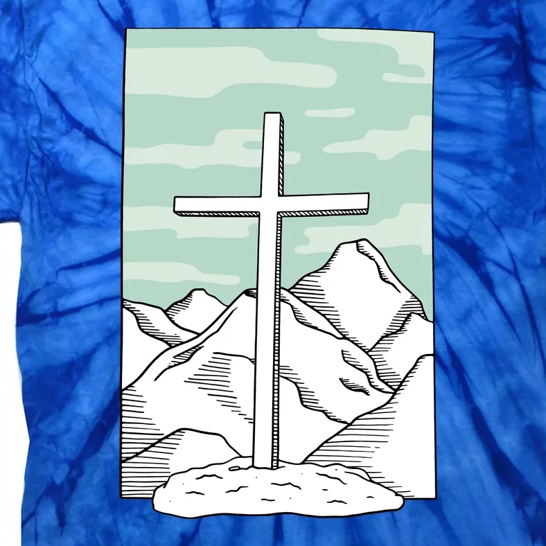 Jesus Mountain Cross Tie-Dye T-Shirt