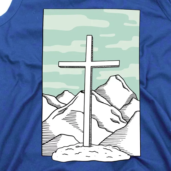 Jesus Mountain Cross Tank Top