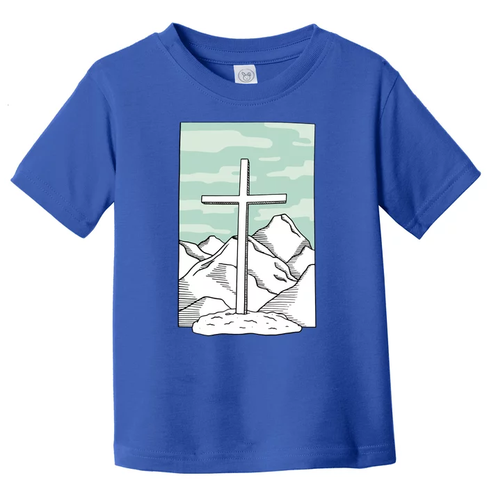 Jesus Mountain Cross Toddler T-Shirt