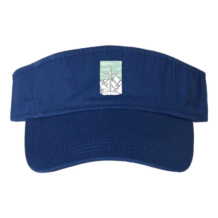 Jesus Mountain Cross Valucap Bio-Washed Visor