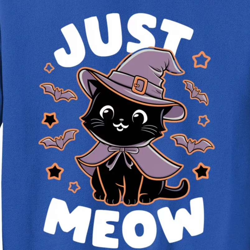 Just Meow Cute Black Cat Halloween Witch Costume Funny Gift Sweatshirt